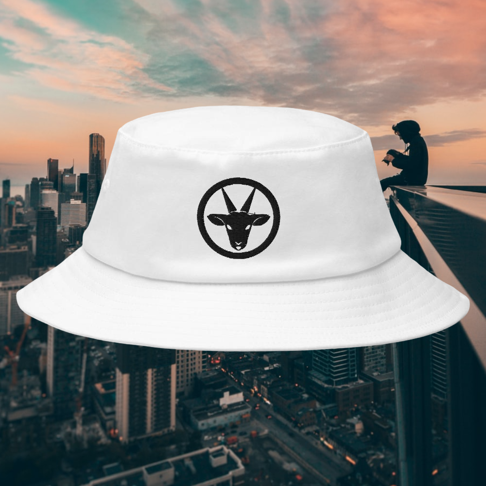 Stealthy Goat - White Bucket Hat