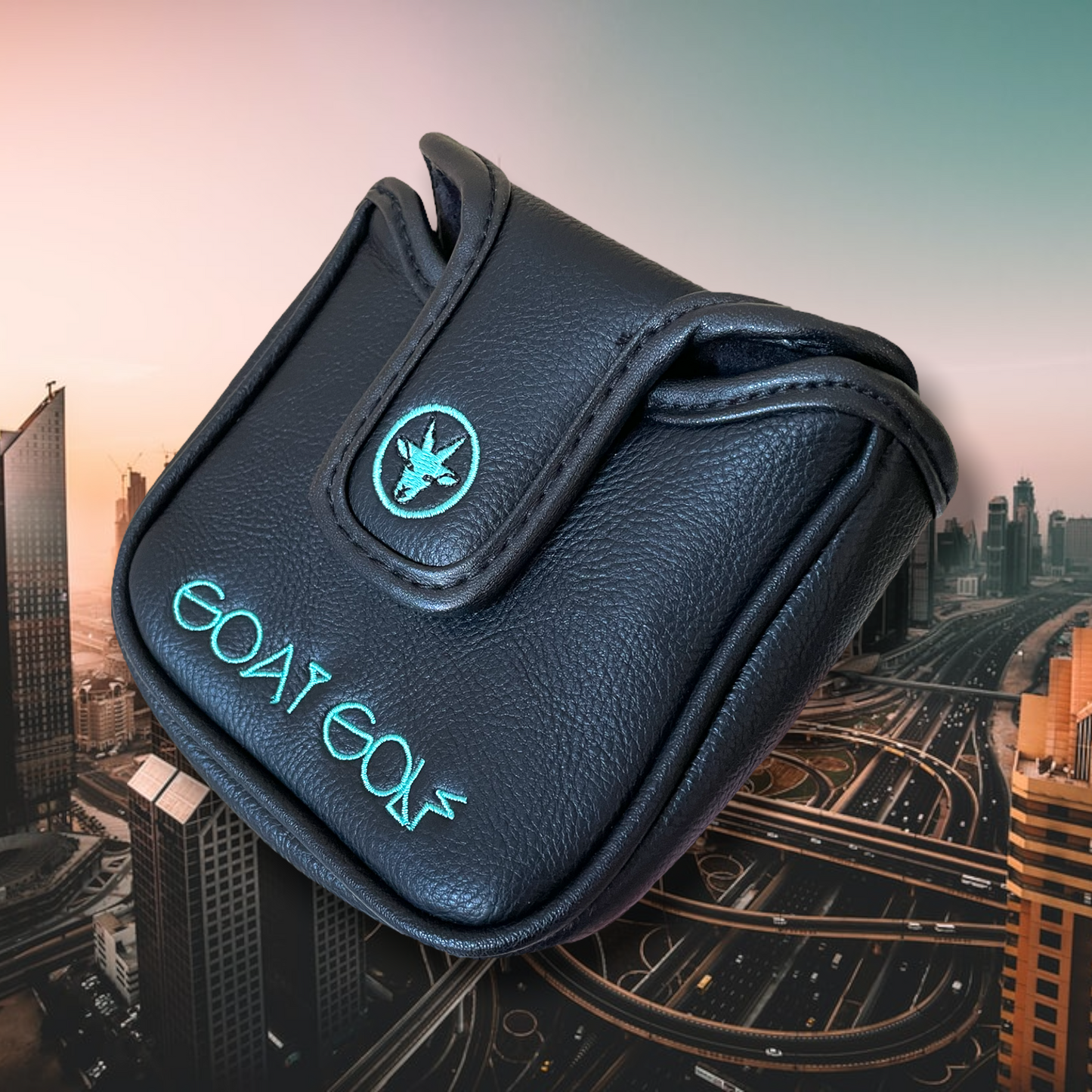 Ice Blue Goat - Mallet Putter Cover