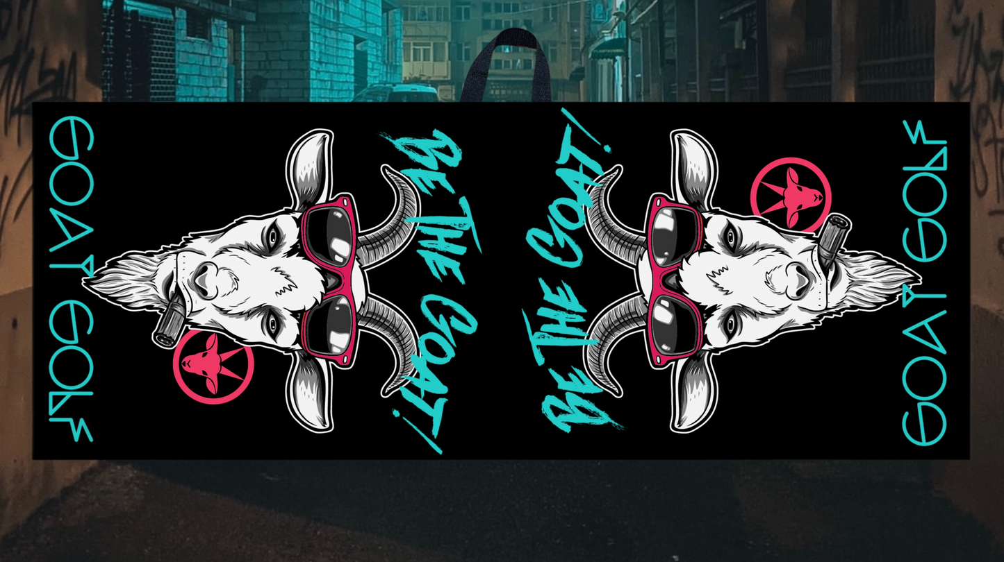 Coach Goat! - Black Golf Towel (40cm*100cm)